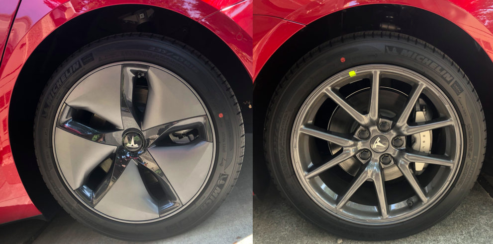 tesla aero wheels vs sport wheels