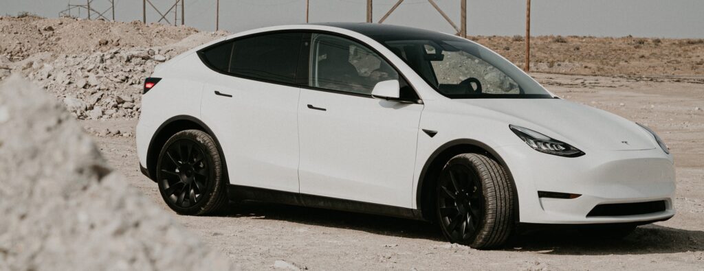 tesla model y white